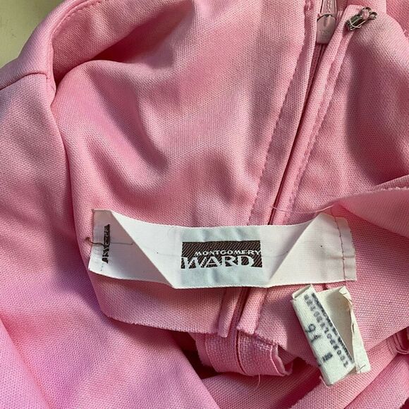 Montgomery Ward Womens Size 16 Sleeveless Nightie Gown Maxi Dress Pink Flowy - Picture 13 of 15